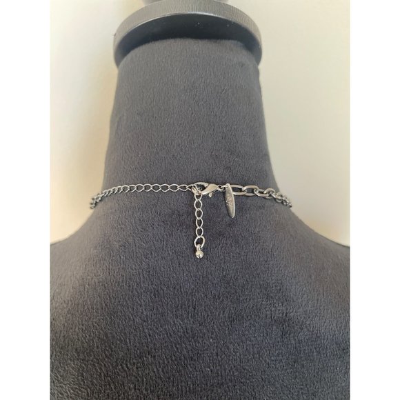 Black & Silver Sparkly Beaded Multi Layered Chunky Whimsigoth Necklace - Picture 3 of 3